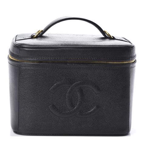 chanel train case|CHANEL Caviar Vanity Train Case Black .